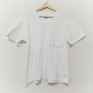 エルメス(Hermes)のHERMES(エルメス) 半袖Tシャツ サイズ36 S レディース美品  - 白 Vネック/刺繍(Tシャツ(半袖/袖なし))