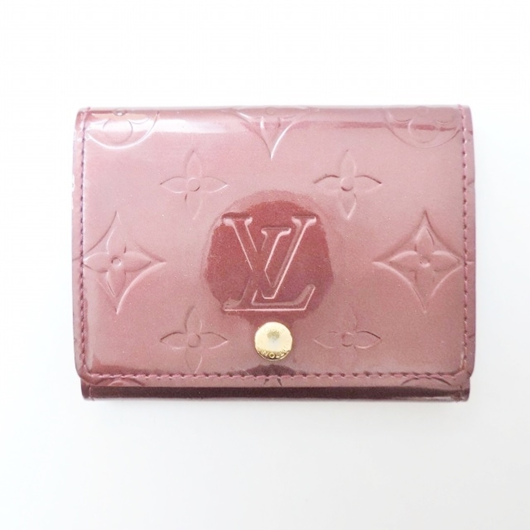 LOUIS VUITTON(ルイヴィトン) 名刺入れ モノグラムヴェルニ アンヴェロップカルトドゥヴィジット M91540 ルージュフォーヴィスト パテントレザー/カーフレザー