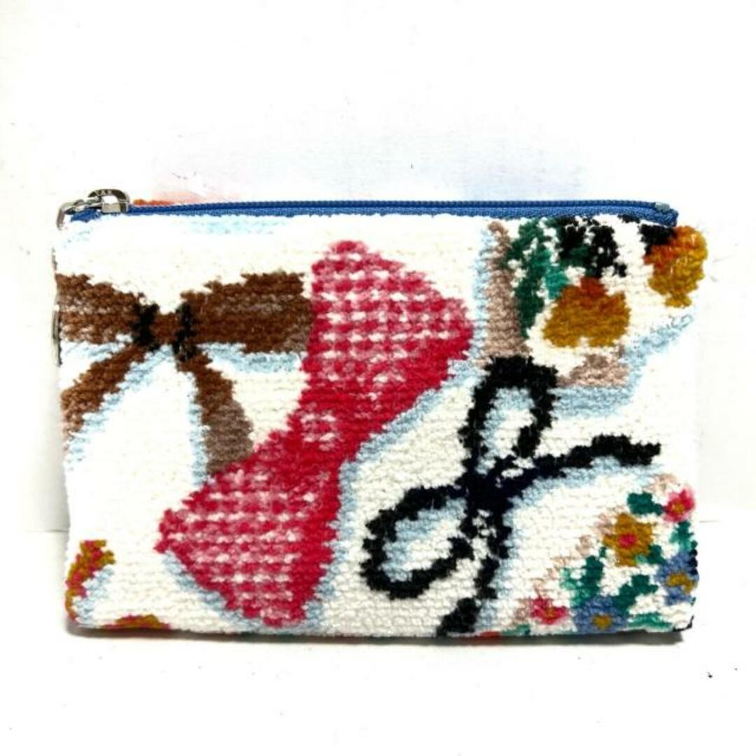 FEILER(フェイラー)のFEILER(フェイラー) 2つ折り財布新品同様  - 白×マルチ ティッシュケース付き パイル レディースのファッション小物(財布)の商品写真