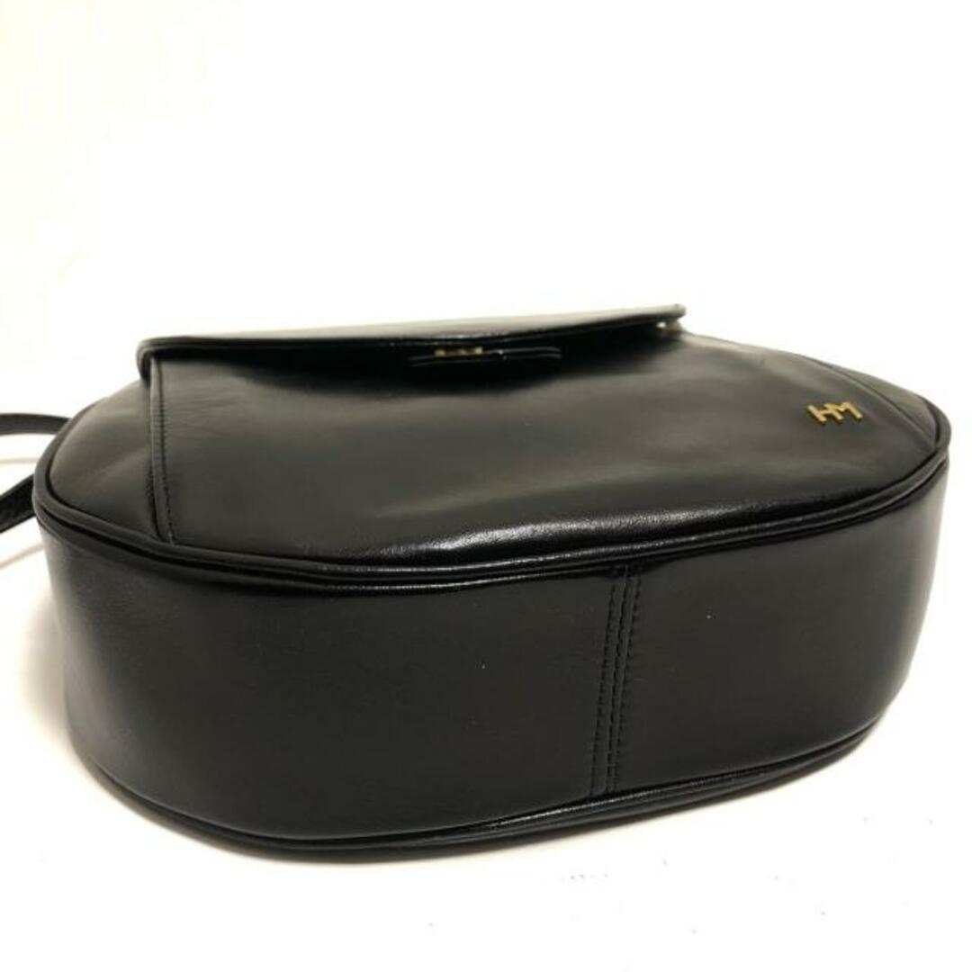 HANAE MORI(ハナエモリ)のHANAE MORI(ハナエモリ) ショルダーバッグ - 黒 レザー レディースのバッグ(ショルダーバッグ)の商品写真