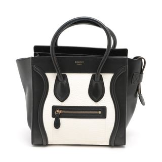 セリーヌ(celine)のセリーヌ  レザー  ブラック×ホワイト レディース ハンドバッグ(ハンドバッグ)