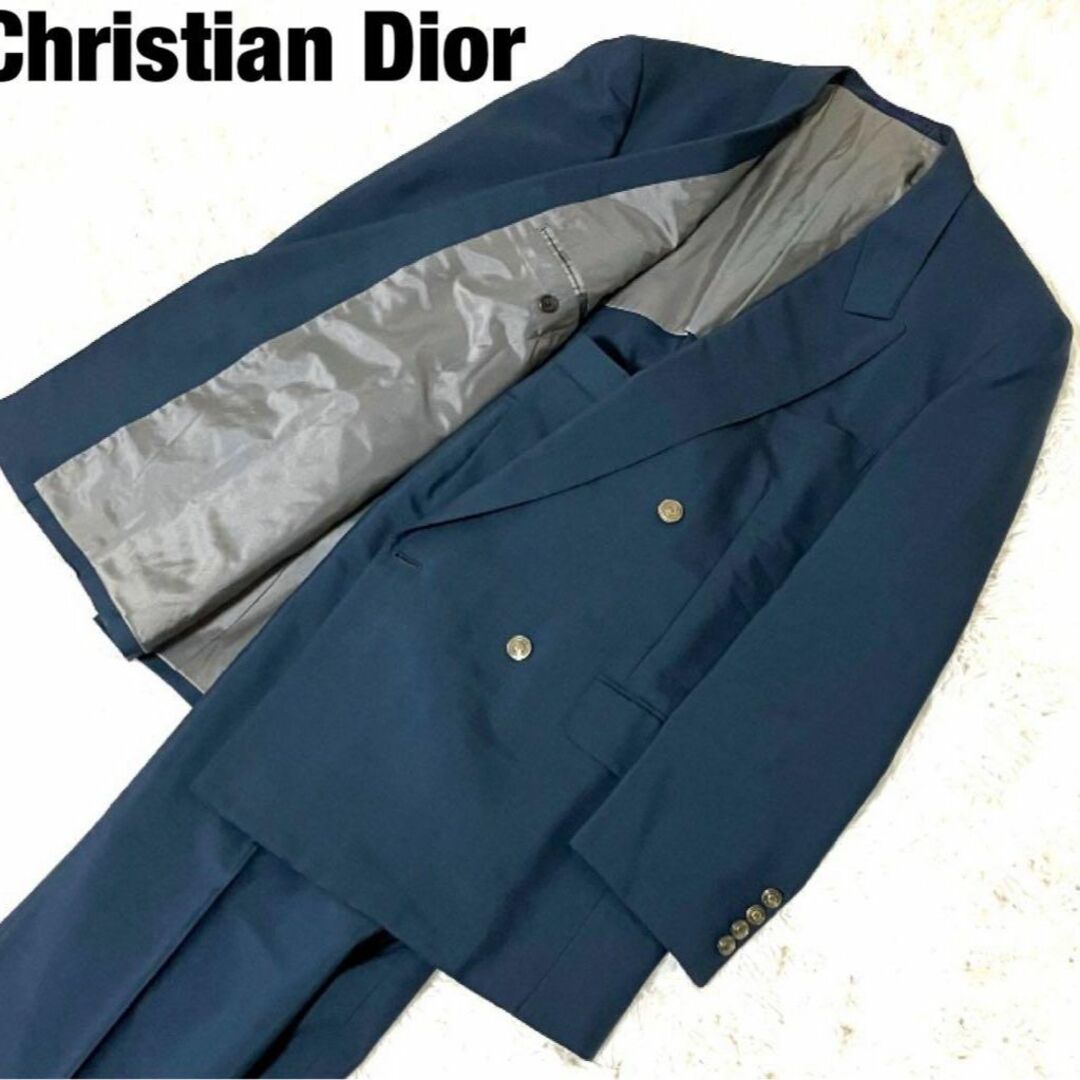 Christian Dior(クリスチャンディオール)のクリスチャンディオール　スーツ　ネイビー　AB7/85 金ボタン　ダブル メンズのスーツ(セットアップ)の商品写真