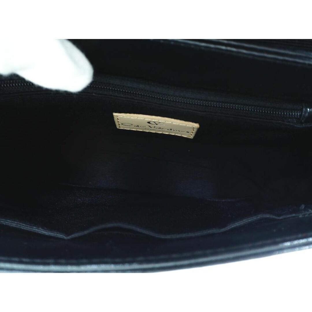 VALENTINO(ヴァレンティノ)のCALRO VALENTINO カルロヴァレンティノ レザー フォーマル ハンド バッグ 黒 ■■ レディース レディースのバッグ(ハンドバッグ)の商品写真