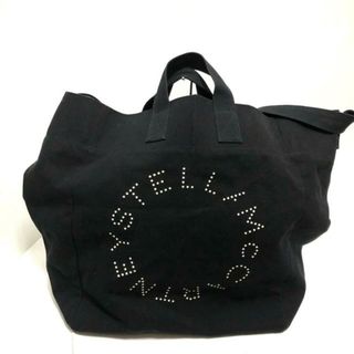 ステラマッカートニー(Stella McCartney)のstellamccartney(ステラマッカートニー) トートバッグ美品  ステラロゴ 黒×白 2way キャンバス(トートバッグ)