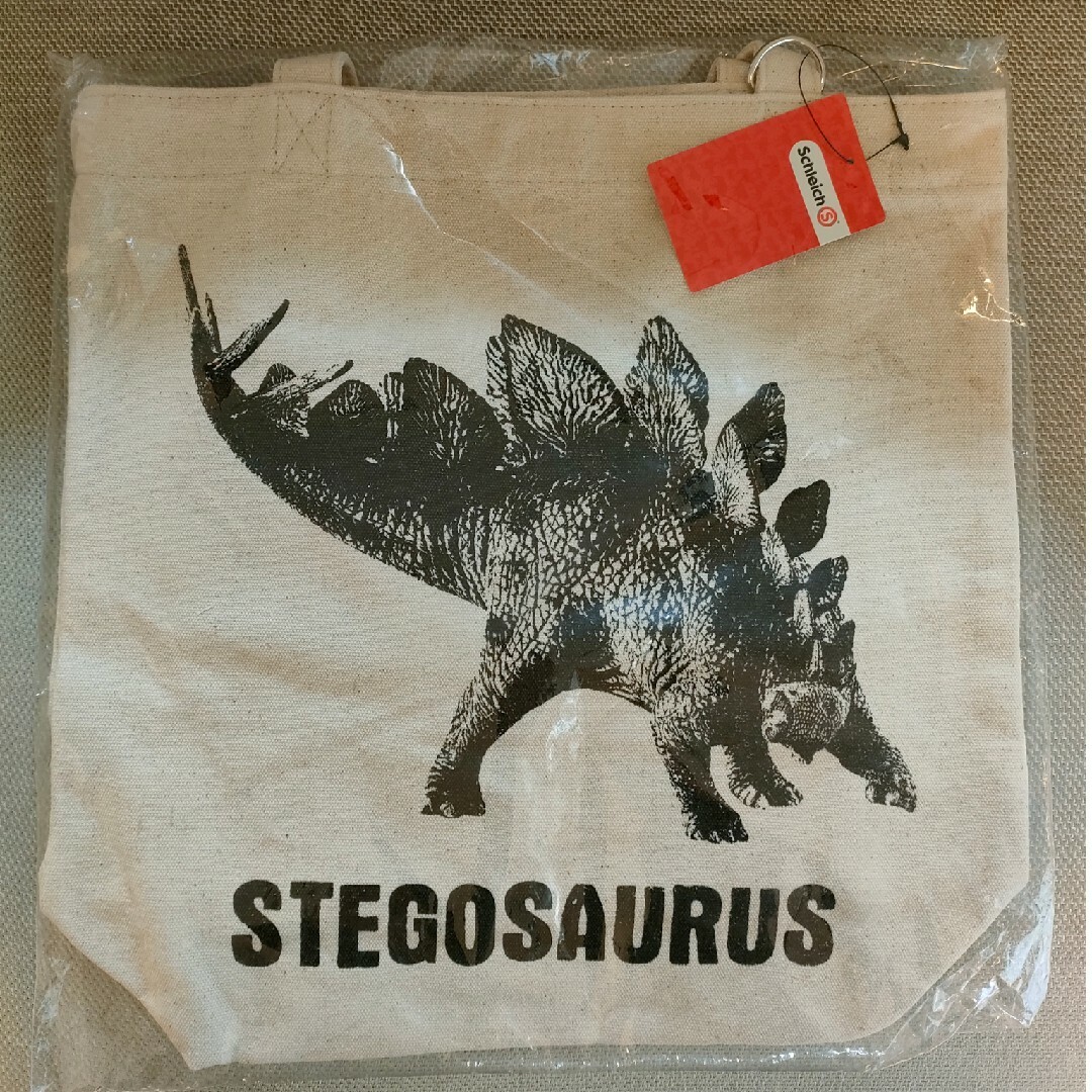 Schleich(シュライヒ)の新品　シュライヒ ステゴサウルス　トートバッグ　 エコバッグ　恐竜帆布 レディースのバッグ(トートバッグ)の商品写真