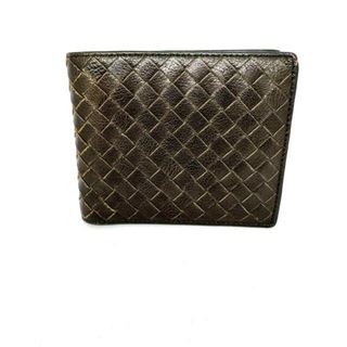 ボッテガヴェネタ(Bottega Veneta)のBOTTEGA VENETA(ボッテガヴェネタ) 2つ折り財布 イントレチャート 193642 ダークブラウン レザー(財布)