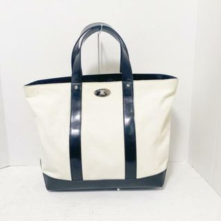 セリーヌ(celine)のCELINE(セリーヌ) トートバッグ - アイボリー×黒 キャンバス×レザー(トートバッグ)