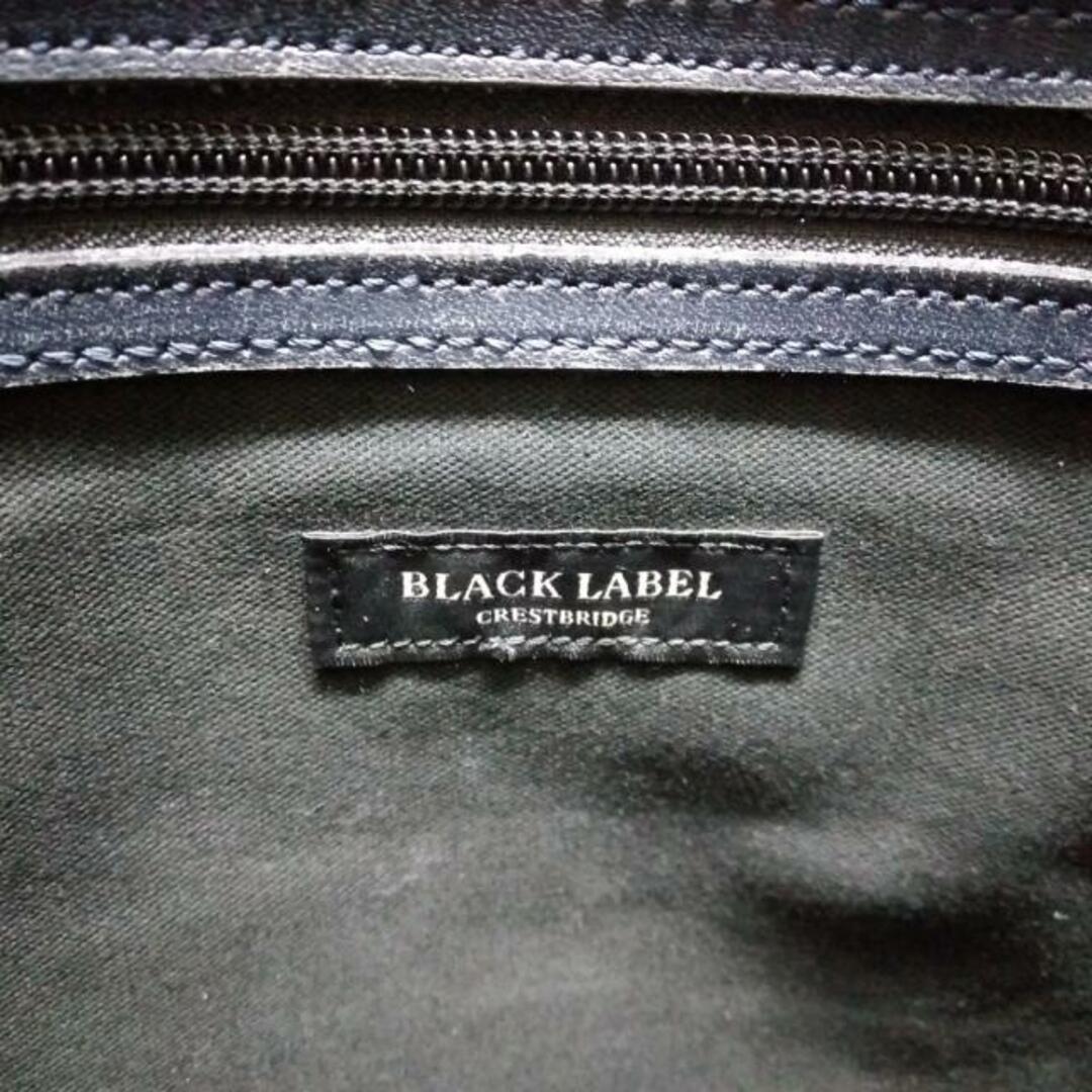 BLACK LABEL CRESTBRIDGE(ブラックレーベルクレストブリッジ)のBLACK LABEL CRESTBRIDGE(ブラックレーベルクレストブリッジ) ビジネスバッグ - 黒×ダークネイビー 本体ロックなし ナイロン×レザー メンズのバッグ(ビジネスバッグ)の商品写真