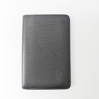 ルイヴィトン(LOUIS VUITTON)のLOUIS VUITTON(ルイヴィトン) カードケース エピ ポシェットカルトヴィジット M56572 ノワール レザー（LVロゴの刻印入り)(名刺入れ/定期入れ)