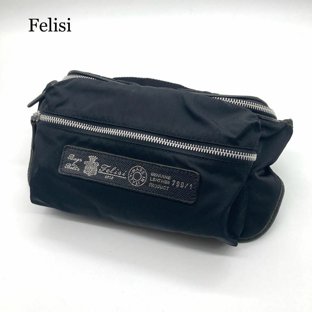 Felisi(フェリージ)の【極美品】Felisi フェリージ ボディバッグ ブラック 799/1 ウエスト メンズのバッグ(ウエストポーチ)の商品写真