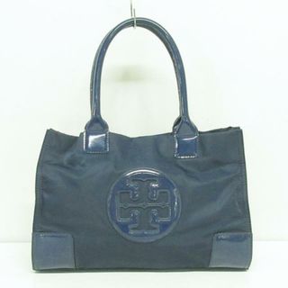 トリーバーチ(Tory Burch)のTORY BURCH(トリーバーチ) トートバッグ - ダークネイビー ナイロン×エナメル（レザー）(トートバッグ)