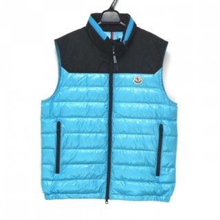 モンクレール(MONCLER)のMONCLER(モンクレール) ダウンベスト サイズ2 M メンズ ORTAC H10911A00058M1591 黒×ライトブルー(ダウンベスト)