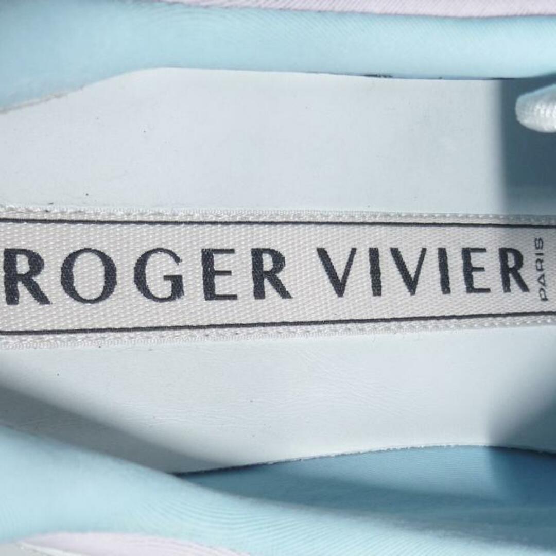 ROGER VIVIER(ロジェヴィヴィエ)のRogerVivier(ロジェヴィヴィエ) スニーカー 36 レディース - 白×ライトパープル×マルチ ビジュー 化学繊維×レザー×金属素材 レディースの靴/シューズ(スニーカー)の商品写真