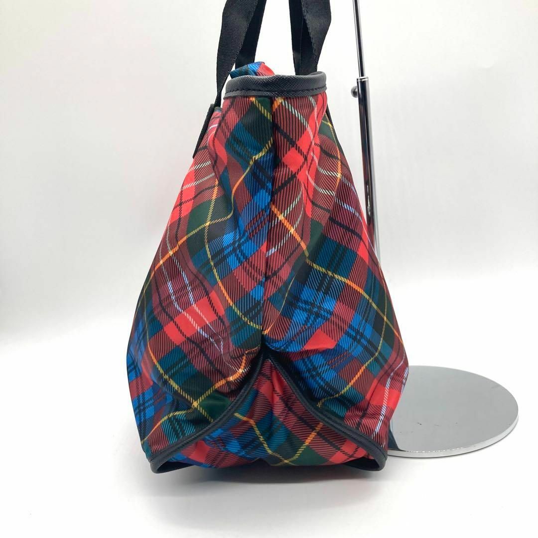 Vivienne Westwood(ヴィヴィアンウエストウッド)の【美品】ヴィヴィアンウエストウッド チェック ハンドバッグ オーブ ポーチ付き レディースのバッグ(ハンドバッグ)の商品写真