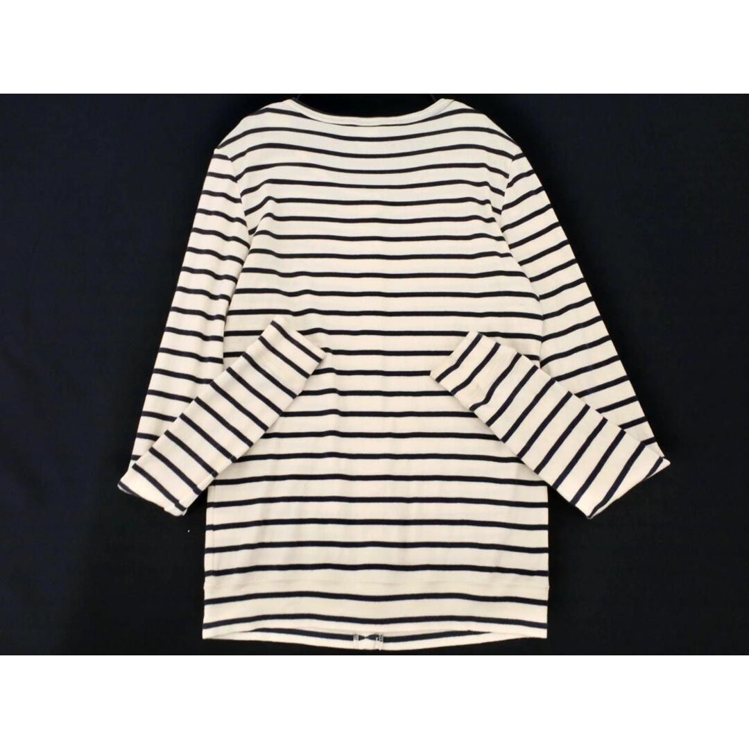 PETIT BATEAU(プチバトー)のPETIT BATEAU プチバトー ボーダー カーディガン sizeS/アイボリーｘ紺 ◇■ レディース レディースのトップス(カーディガン)の商品写真