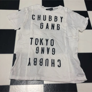 チャビーギャング(CHUBBYGANG)のチャビーギャング 120 Tシャツ ホワイト ロゴ(Tシャツ/カットソー)