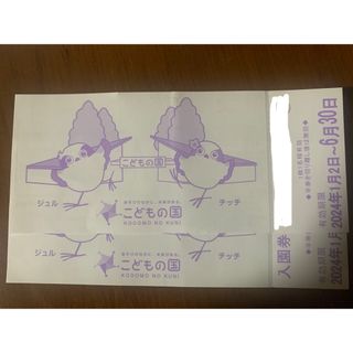 こどもの国　入園券　2枚(遊園地/テーマパーク)