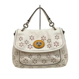 コーチ(COACH)のCOACH(コーチ) ハンドバッグ ポピー アイレット レザー ライリー トップ ハンドル クロスボディー F22437 アイボリー×ライトピンク×ライトブラウン レザー(ハンドバッグ)