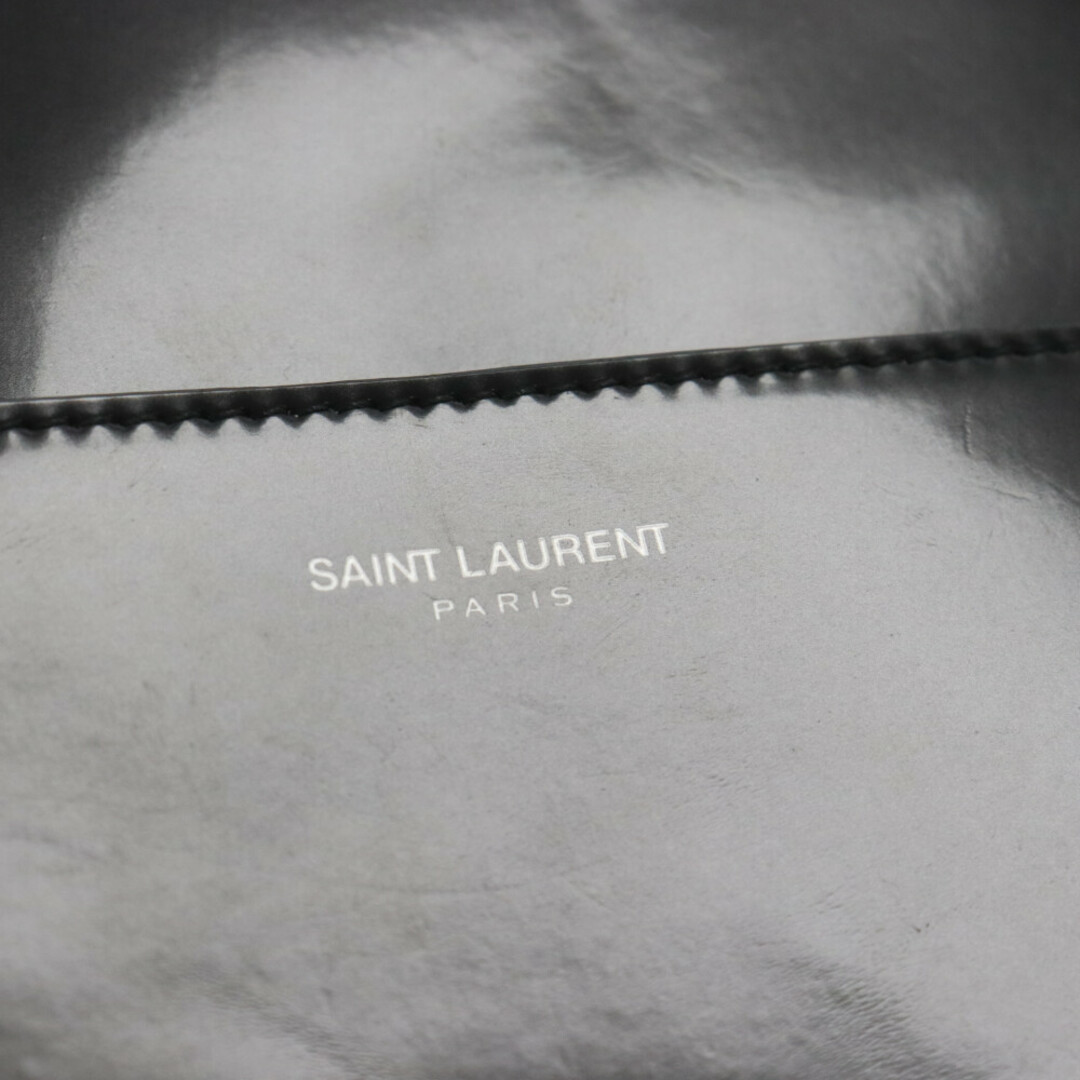 Saint Laurent(サンローラン)のSAINT LAURENT PARIS サンローランパリ ミニ カメラバッグ 773872 パテントレザーショルダーバッグ ブラック メンズのバッグ(ショルダーバッグ)の商品写真