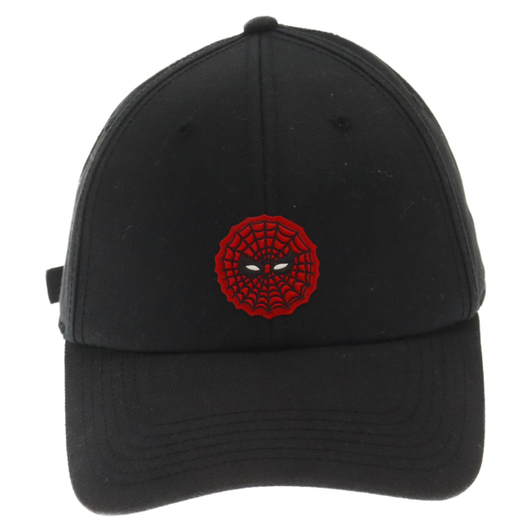 MONCLER(モンクレール)のMONCLER モンクレール 22AW×MARVEL SPIDER MAN BASEBALL HAT マーベル スパイダーマン ベースボール キャップ 帽子 ブラック H20913B00022 0U082 メンズの帽子(キャップ)の商品写真