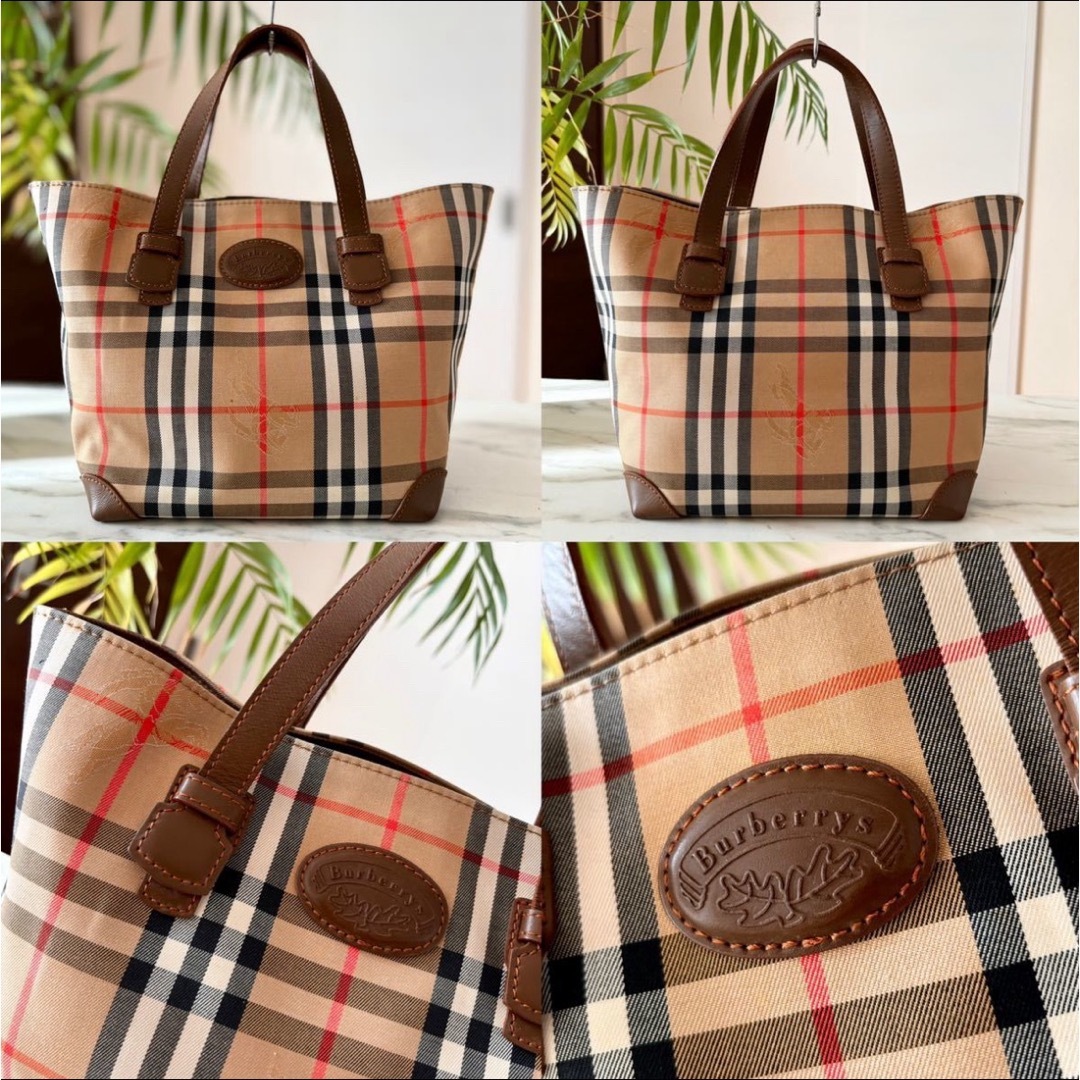 BURBERRY(バーバリー)の超美品 BURBERRY バーバリー ノバチェック レザートートバッグ レディースのバッグ(ハンドバッグ)の商品写真