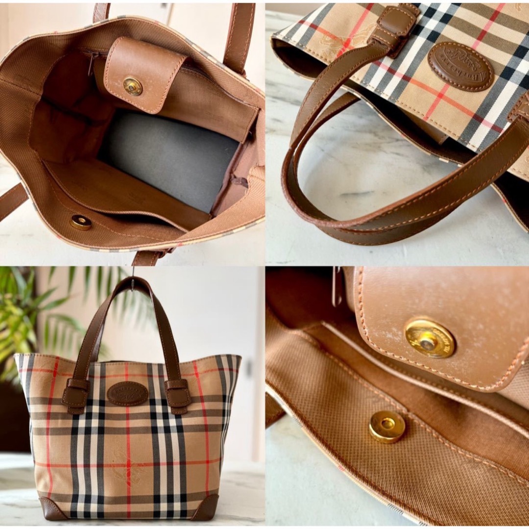 BURBERRY(バーバリー)の超美品 BURBERRY バーバリー ノバチェック レザートートバッグ レディースのバッグ(ハンドバッグ)の商品写真