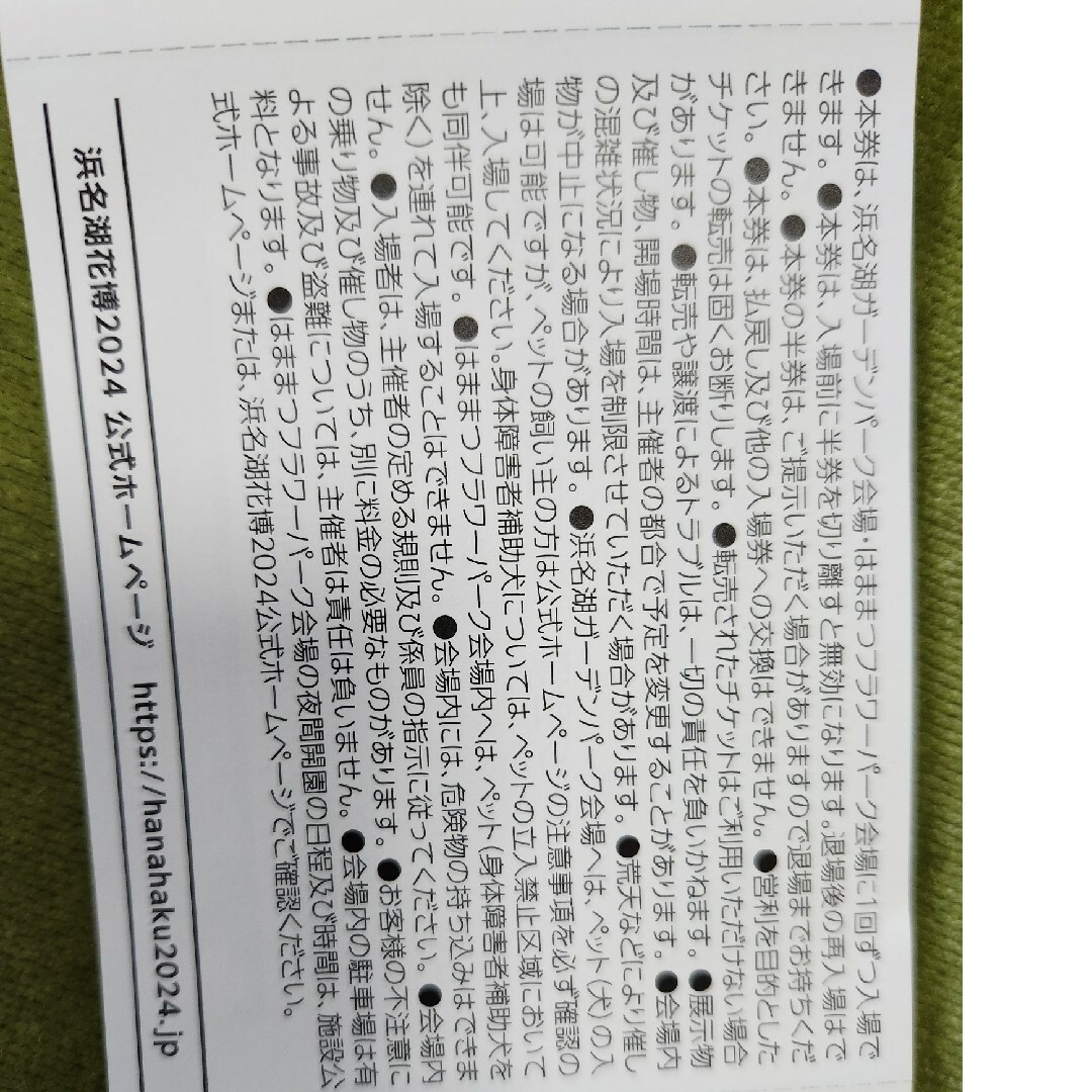 浜名湖花博2024小中学生招待券 チケットの施設利用券(その他)の商品写真