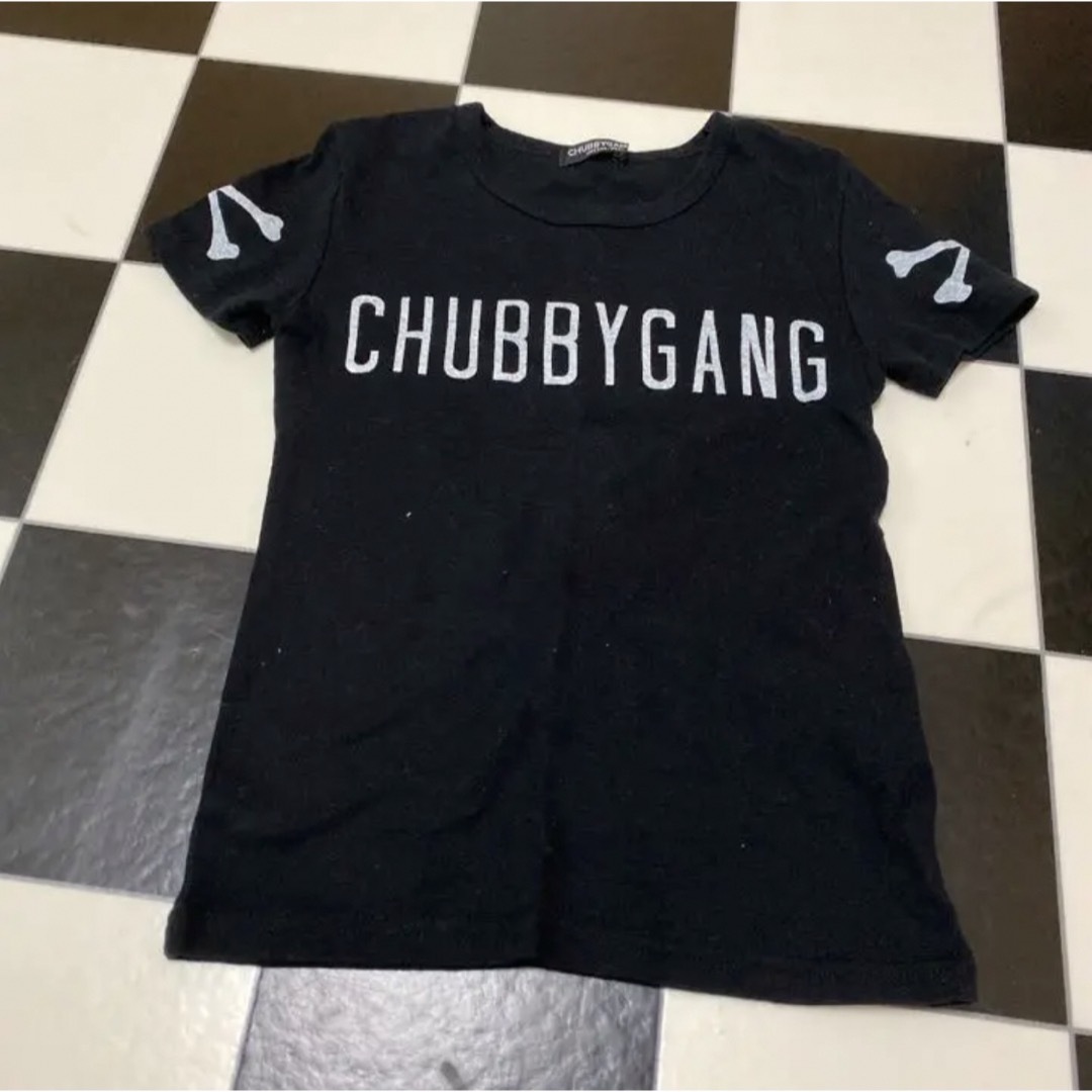 CHUBBYGANG(チャビーギャング)のチャビーギャング 120 Tシャツ ブラック スカル ドクロ キッズ/ベビー/マタニティのキッズ服男の子用(90cm~)(Tシャツ/カットソー)の商品写真