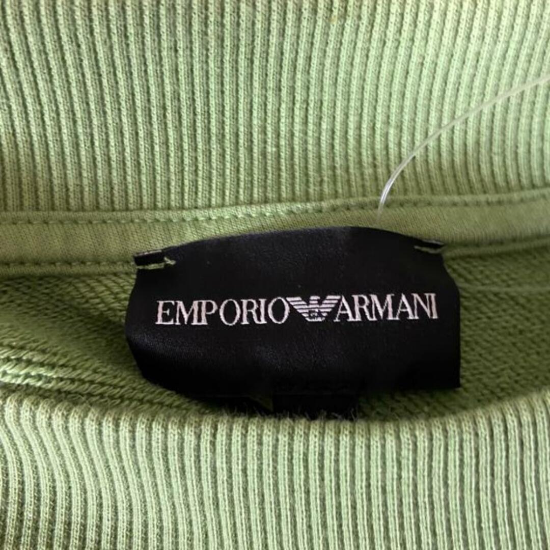 Emporio Armani(エンポリオアルマーニ)のEMPORIOARMANI(エンポリオアルマーニ) トレーナー サイズXS メンズ - ライトグリーン 七分袖 メンズのトップス(スウェット)の商品写真