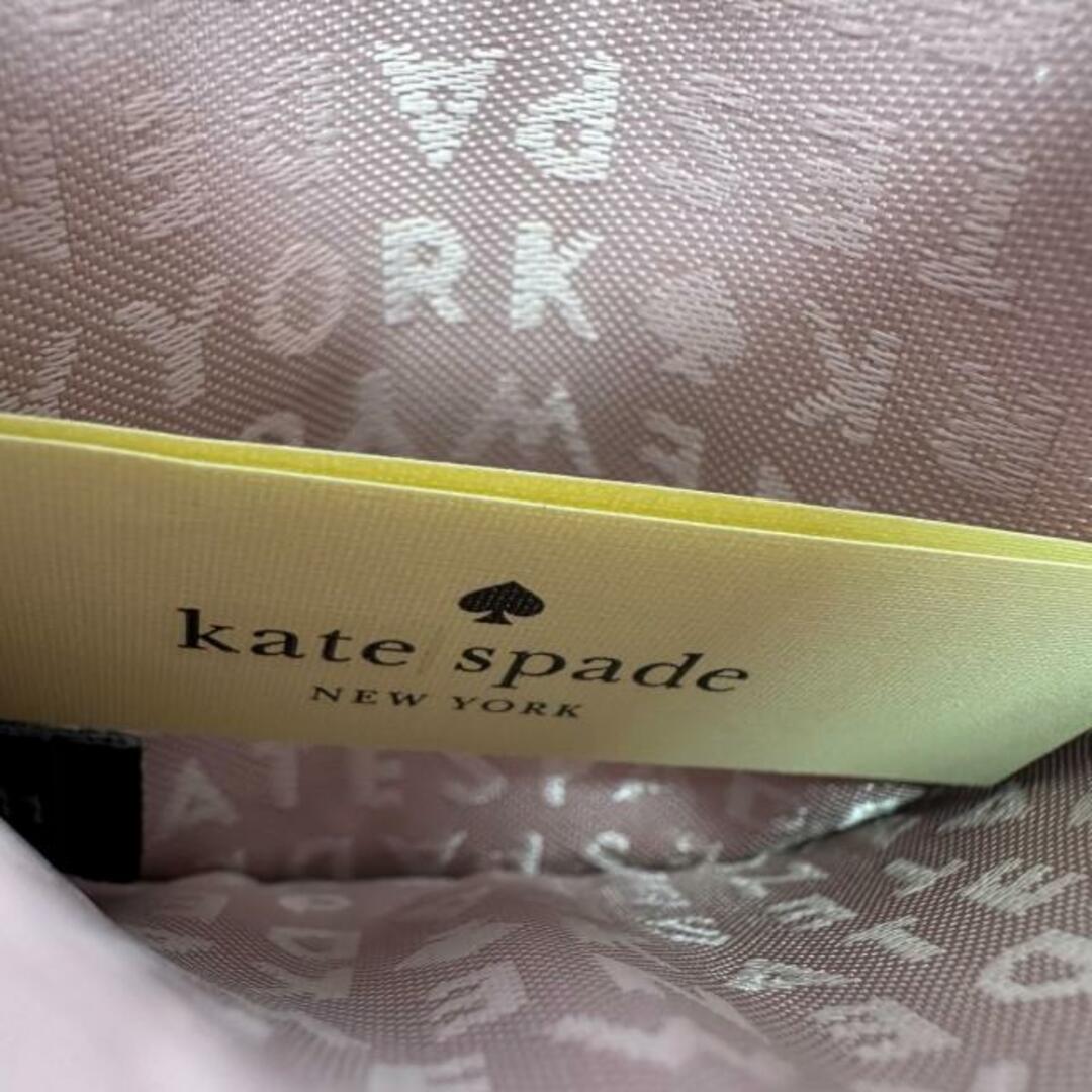 kate spade new york(ケイトスペードニューヨーク)のKate spade(ケイトスペード) カードケース - WLRU4834 ピンク×ピンクベージュ エナメル（レザー）×レザー レディースのファッション小物(名刺入れ/定期入れ)の商品写真