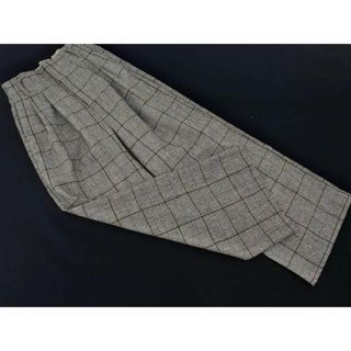 グローバルワーク(GLOBAL WORK)のGLOBAL WORK グローバルワーク ウール混 グレンチェック ワイド パンツ sizeM/グレー ◇■ レディース(その他)