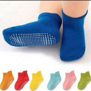 ENDO SOCKS 無地滑り止め付き子供靴下　ショートソックス(靴下/タイツ)