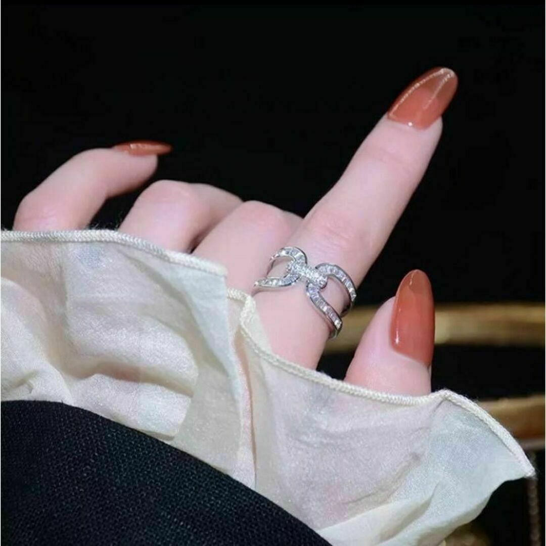 439 シルバー リング czダイヤモンド ジルコニア 指輪 結婚式 ブライダル レディースのアクセサリー(リング(指輪))の商品写真