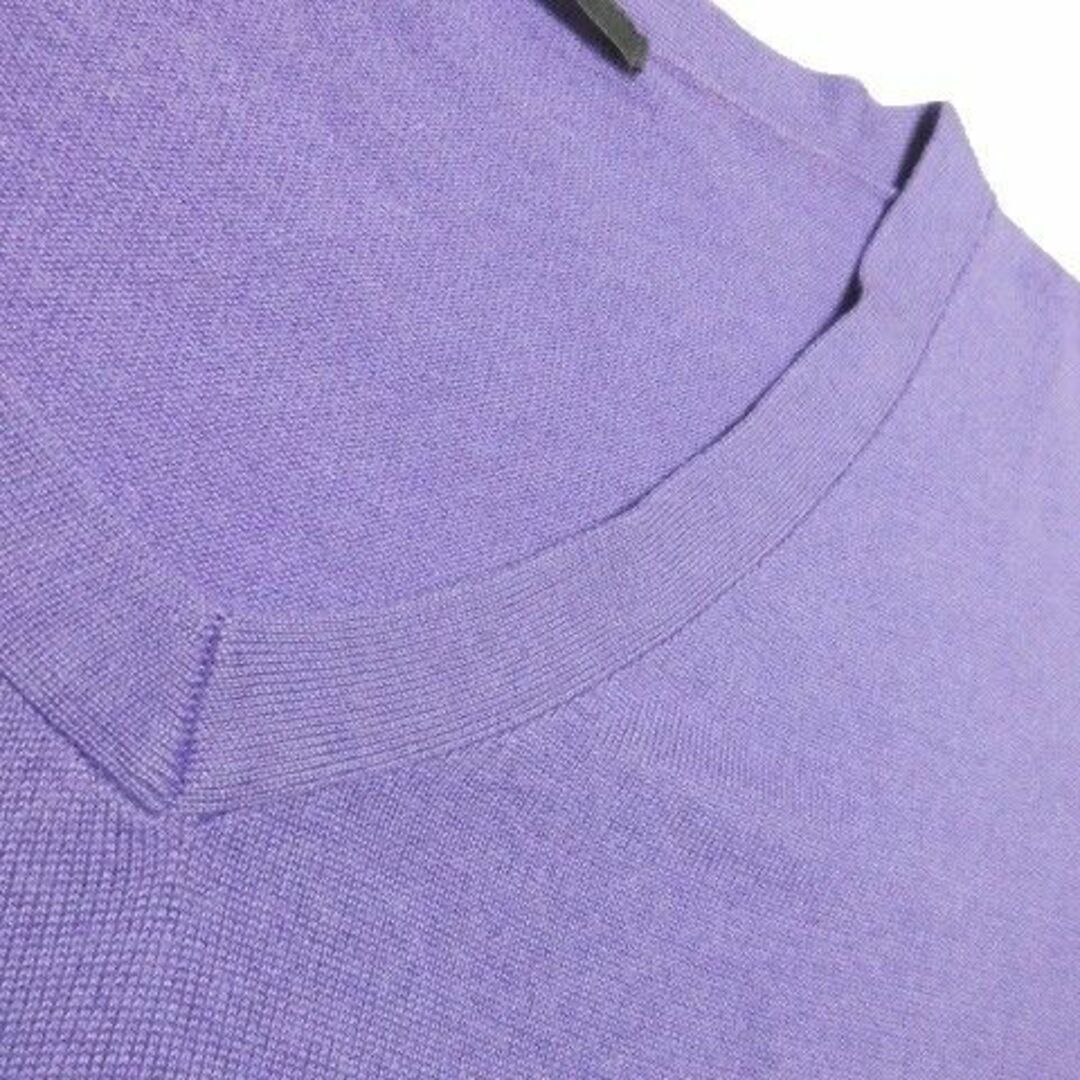 BORNY(ボルニー)のボルニー Vネックニット 長袖 ウール混 F 紫 220531AO11A レディースのトップス(ニット/セーター)の商品写真
