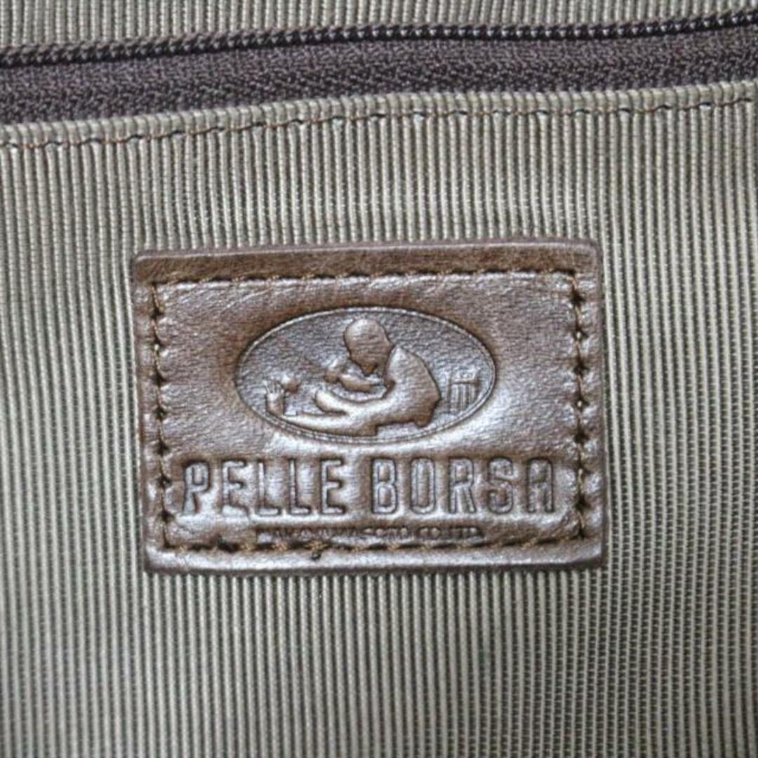 PELLE BORSA(ペレボルサ)のPELLE BORSA(ペレボルサ) ハンドバッグ - ダークブラウン レザー レディースのバッグ(ハンドバッグ)の商品写真