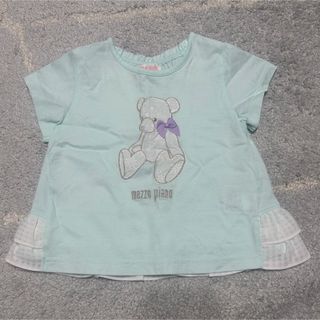 メゾピアノ(mezzo piano)の最終sale【美品】メゾピアノ くまレース Tシャツ 90(Tシャツ/カットソー)