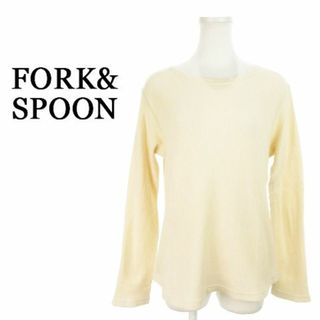 フォークアンドスプーン(FORK&SPOON)のフォーク＆スプーン ワッフルカットソー 38 薄オレンジ 231122MN4R(カットソー(長袖/七分))