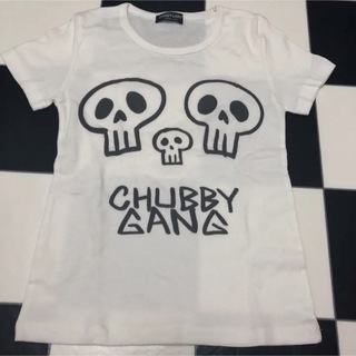 チャビーギャング(CHUBBYGANG)のチャビーギャング 120 Tシャツ ホワイト ドクロ(Tシャツ/カットソー)
