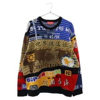 シュプリーム(Supreme)のSUPREME シュプリーム 22SS Credit Cards Sweater クレジットカード セーター 総柄 クルーネックニット ニットセーター マルチカラー(ニット/セーター)