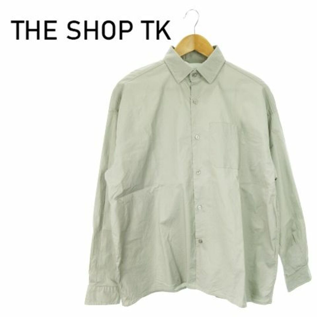 THE SHOP TK(ザショップティーケー)のザショップティーケー 長袖シャツ S ライトグリーン 231121MN2R メンズのトップス(シャツ)の商品写真