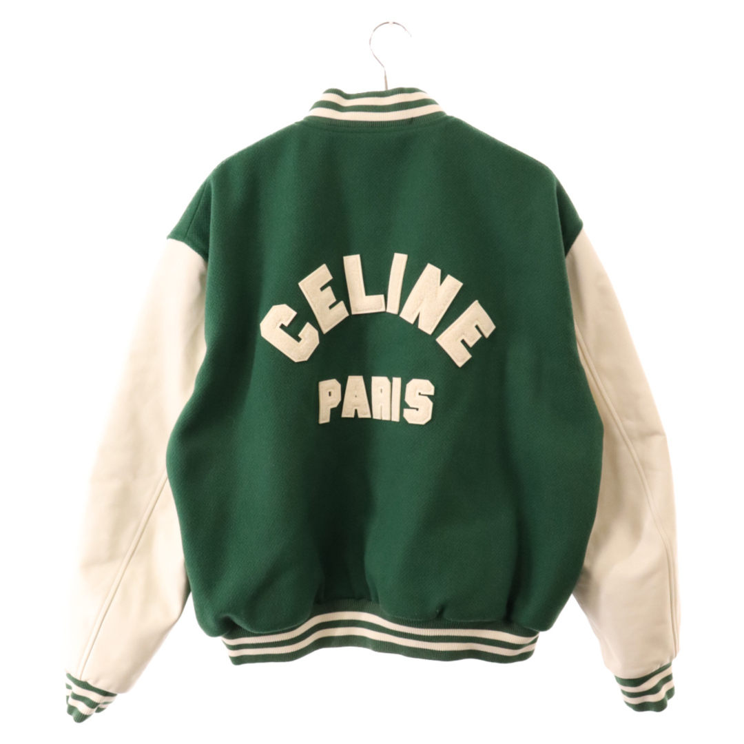 CELINE セリーヌ LOOSE TEDDY JACKET パッチ付き ルーズ テディジャケット グリーン 2W40C896C.30GN