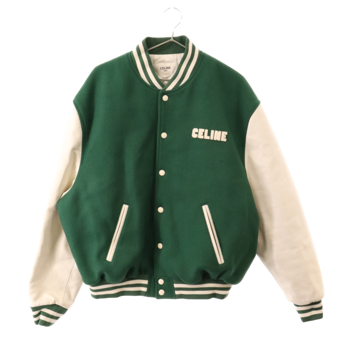 celine(セリーヌ)のCELINE セリーヌ LOOSE TEDDY JACKET パッチ付き ルーズ テディジャケット グリーン 2W40C896C.30GN メンズのジャケット/アウター(フライトジャケット)の商品写真