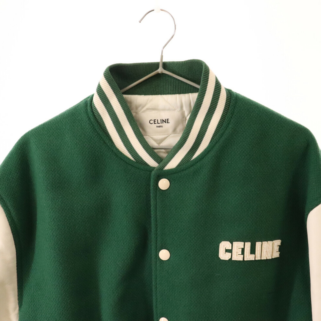 celine(セリーヌ)のCELINE セリーヌ LOOSE TEDDY JACKET パッチ付き ルーズ テディジャケット グリーン 2W40C896C.30GN メンズのジャケット/アウター(フライトジャケット)の商品写真