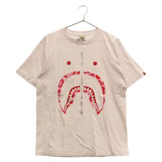 アベイシングエイプ(A BATHING APE)のA BATHING APE アベイシングエイプ SHARK TEE シャークカモ カットソー 半袖Tシャツ ホワイト 0ZXTEM110013L(Tシャツ/カットソー(半袖/袖なし))