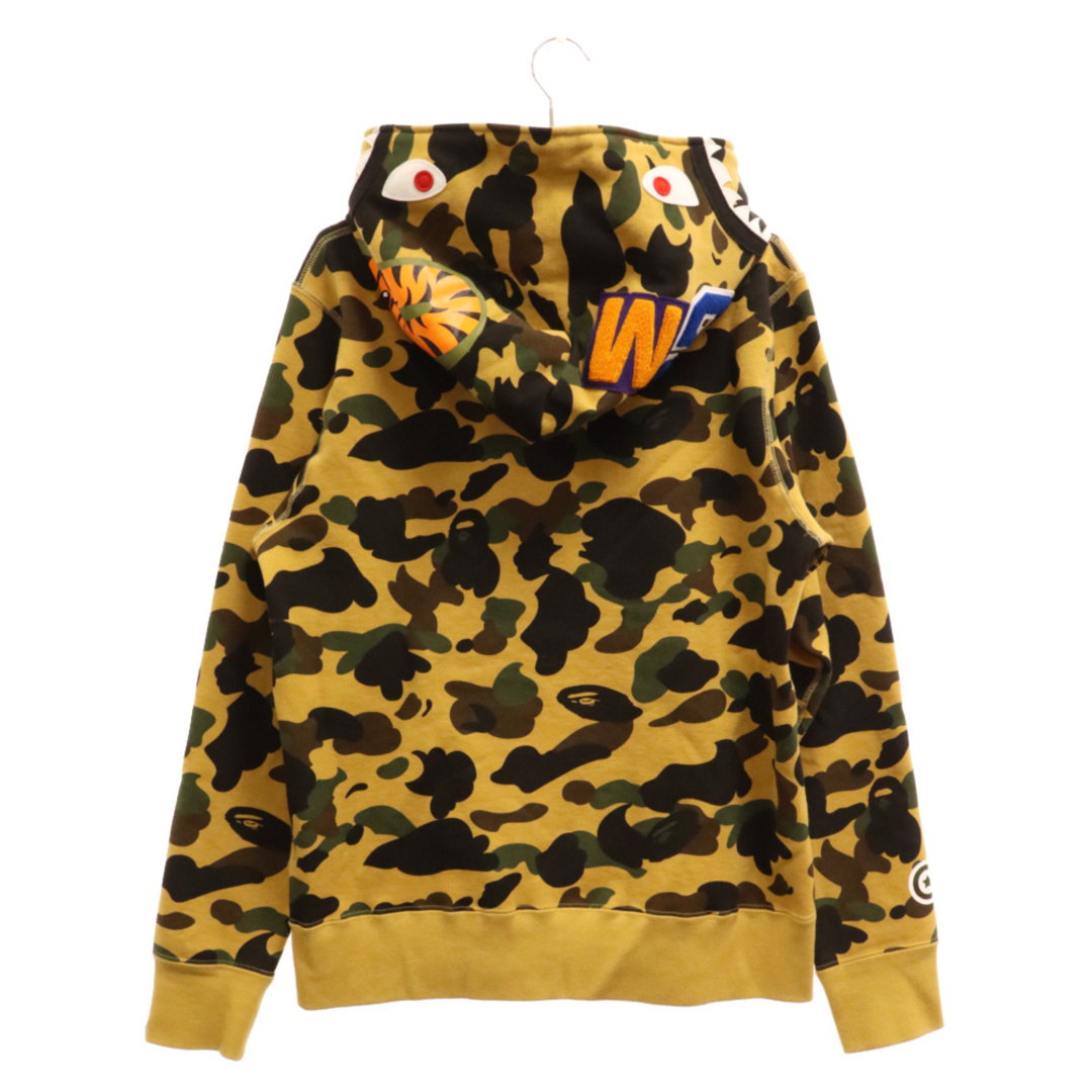 A BATHING APE(アベイシングエイプ)のA BATHING APE アベイシングエイプ Camo Shark Full Zip Hoodieカモ シャークパーカー フルジップパーカー カーキ/グリーン 001ZPJ801009M メンズのトップス(パーカー)の商品写真