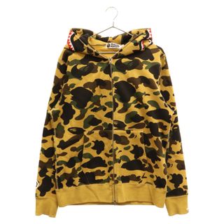 アベイシングエイプ(A BATHING APE)のA BATHING APE アベイシングエイプ Camo Shark Full Zip Hoodieカモ シャークパーカー フルジップパーカー カーキ/グリーン 001ZPJ801009M(パーカー)