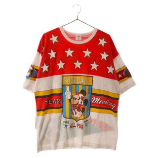 VINTAGE ヴィンテージ 90s VINTAGE MICKEY ミッキー フットボール 3Dプリント 半袖Tシャツ オーバーサイズ 半袖カットソー VINTAGE(Tシャツ/カットソー(半袖/袖なし))