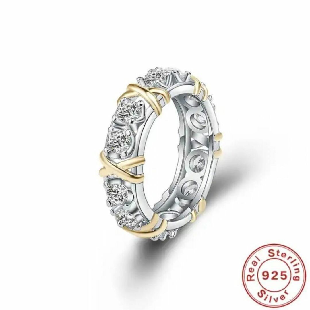 870 12号 レディース シルバー リング s925 刻印 CZダイヤモンド レディースのアクセサリー(リング(指輪))の商品写真