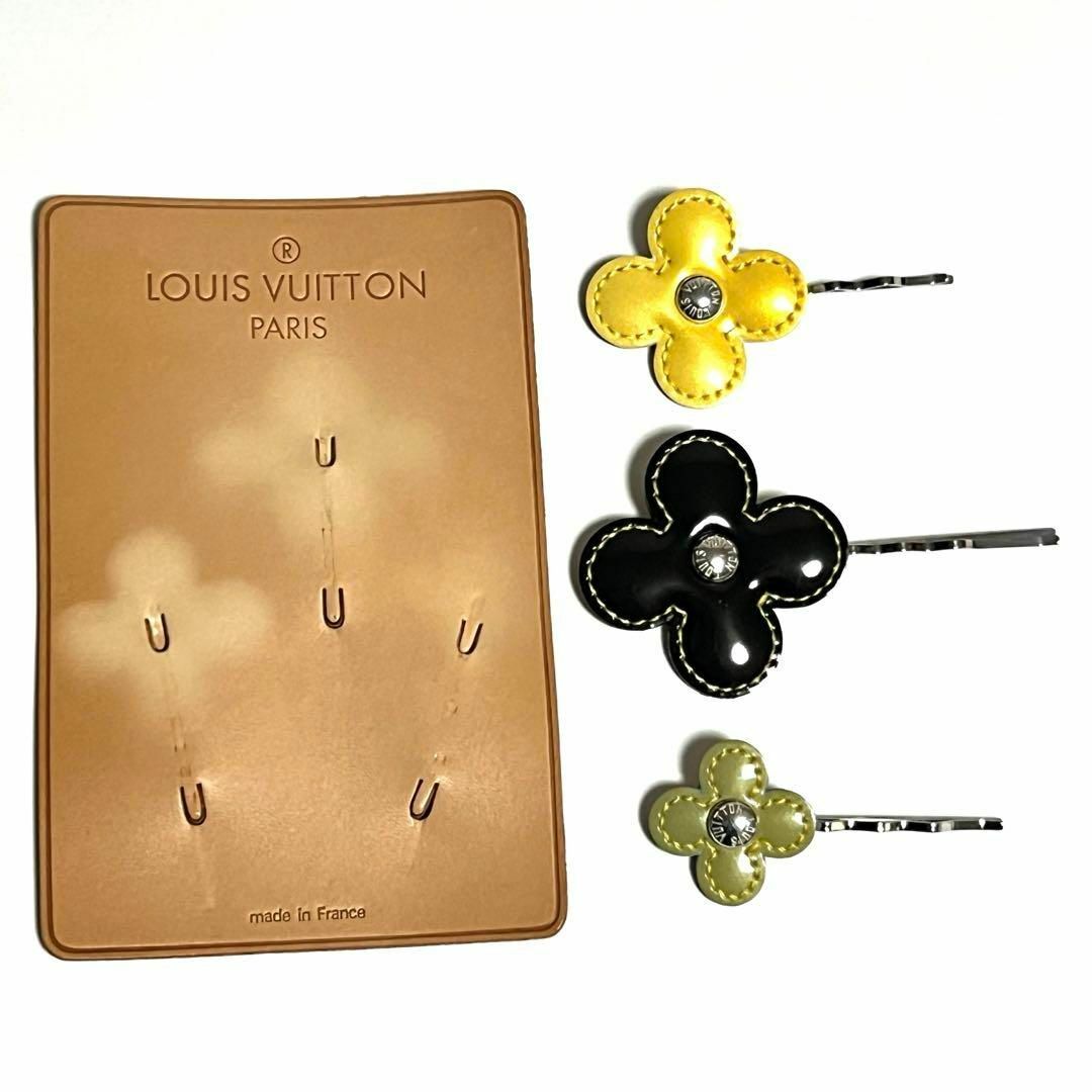 LOUIS VUITTON(ルイヴィトン)の【希少3点セット】ルイヴィトン　ヘアピン　ヘアクリップ　バレッタ　フルール レディースのヘアアクセサリー(ヘアピン)の商品写真