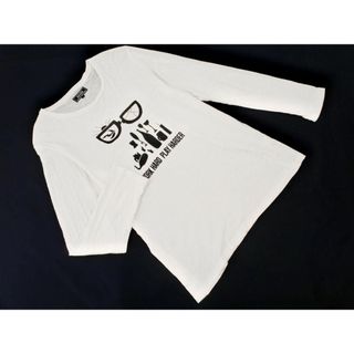 ビームス(BEAMS)のBEAMS ビームス プリント 長袖 カットソー sizeL/白 ■◇ メンズ(Tシャツ/カットソー(七分/長袖))